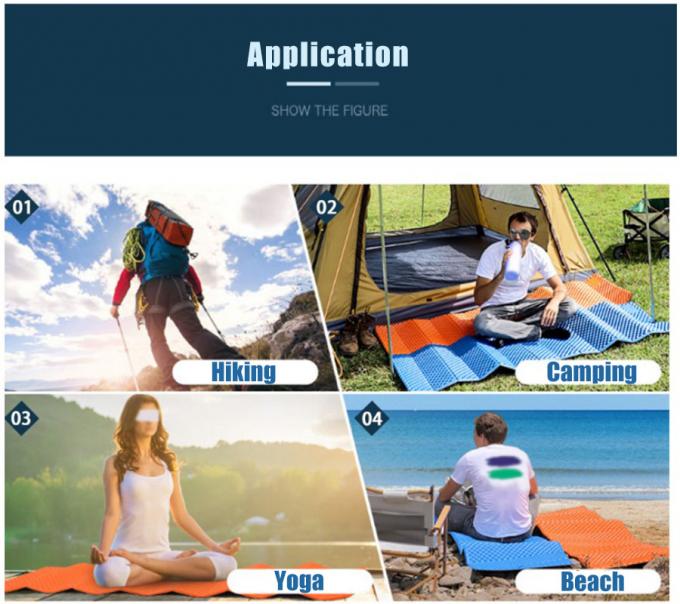 ホールセール ダブル折り畳み式寝具 白アルミフィルム 閉ざされたセル IXPE XPE 防水キャンプ用泡スリーピングパッド 2人 8