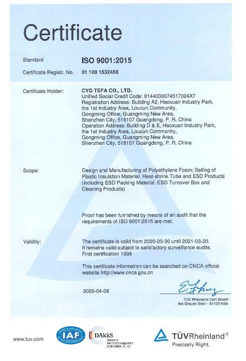 XPE / IXPE 熱隔熱シート 建築と HVAC用 25